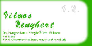 vilmos menyhert business card